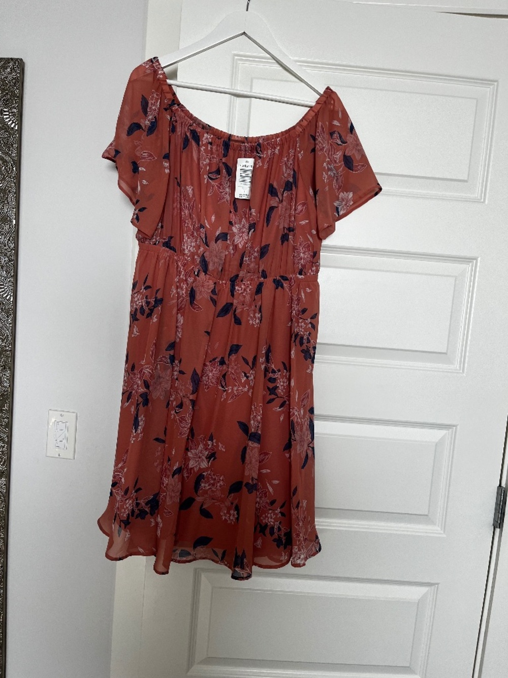 Torrid size 1 off shoulder chiffon mini dress